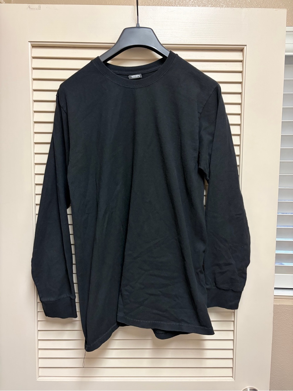 Stussy Black Long Sleeve T Shirt Men Medium Basic Streetwear Skate Minimalist
